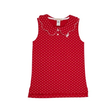 Paiges Playful Polo - Richmond Red & White / Micro Dot